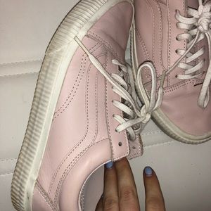 Leather pink vans